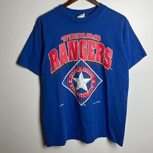 90s Texas Rangers MLB blue T-shirt